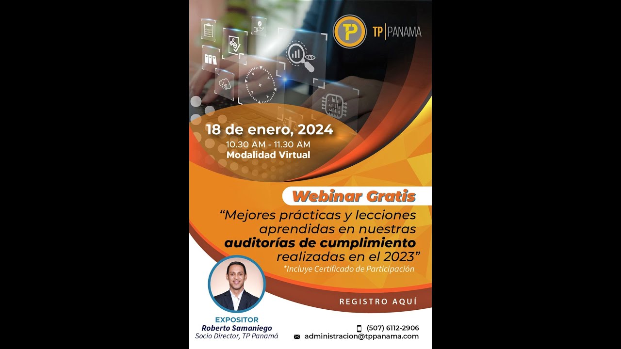 Webinar: "Mejores prácticas y lecciones aprendidas en nuestras auditorías cumplimiento realizadas"